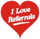 1" heart I Love Referrals